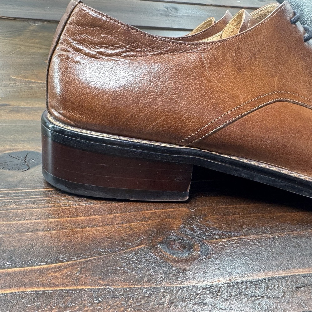 Borgesi Beverly Hills Italian Hand Made Leather Square Toe Oxford Mens 44/10.5 - Picture 14 of 14